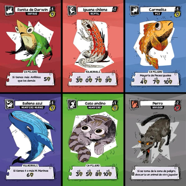 🐾 Rescate Animal – Juego de Mesa Familiar Chileno | ¡Descubre, Rescata y Conserva la Fauna Nativa! - cafe2d6