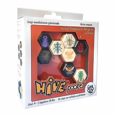🐝 Hive Pocket – Juego de Estrategia Abstracta de Bolsillo (2 Jugadores) - cafe2d6