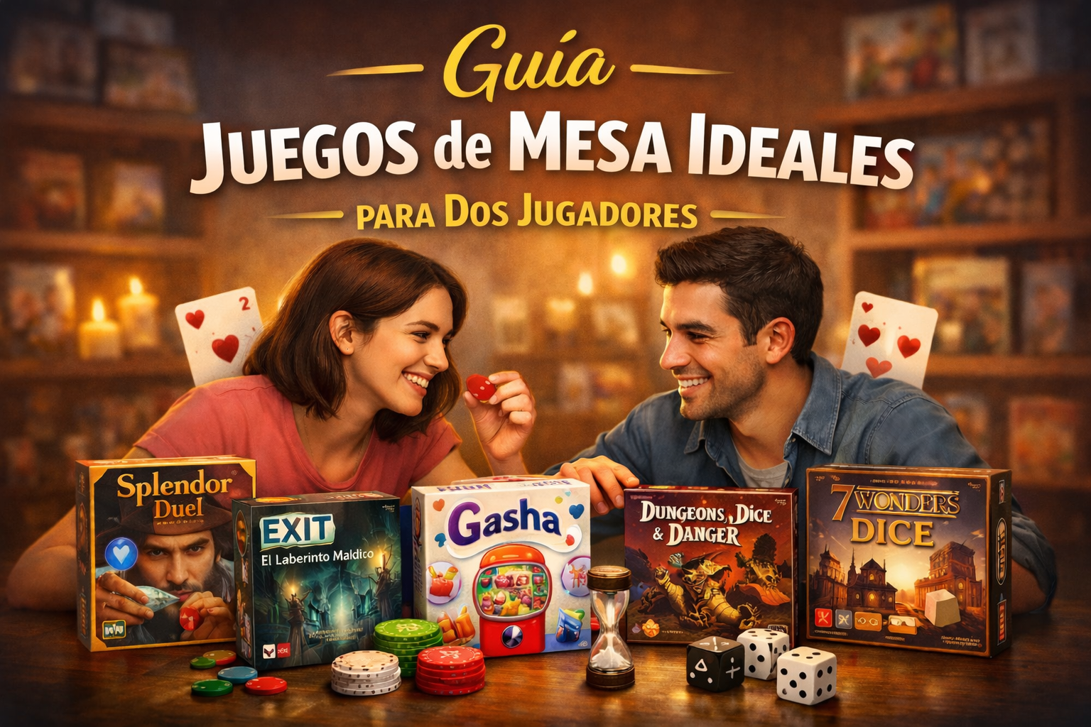 Guía de juegos de mesa modernos ideales para dos jugadores