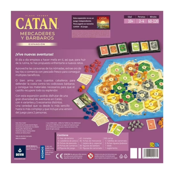 Catan expansión Mercaderes y Bárbaros - cafe2d6