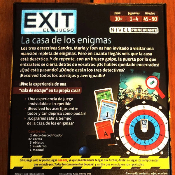 🔐 Exit: La Casa de los Enigmas – Escape Room en Casa para Principiantes - cafe2d6