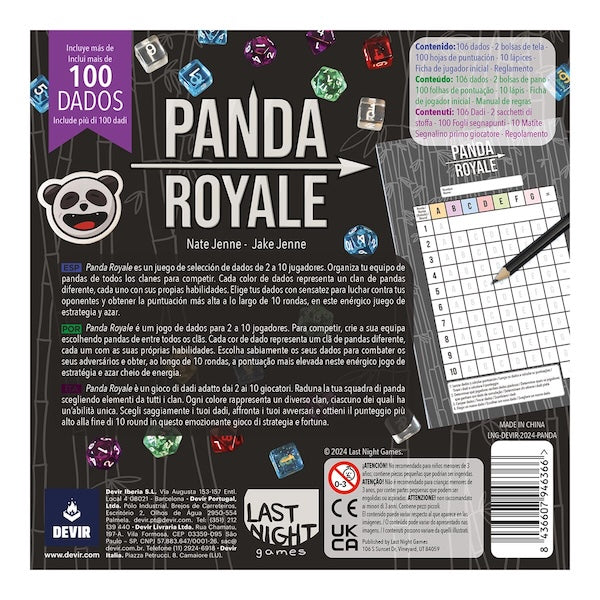 🐼 Panda Royale - Juego de dados con estrategia