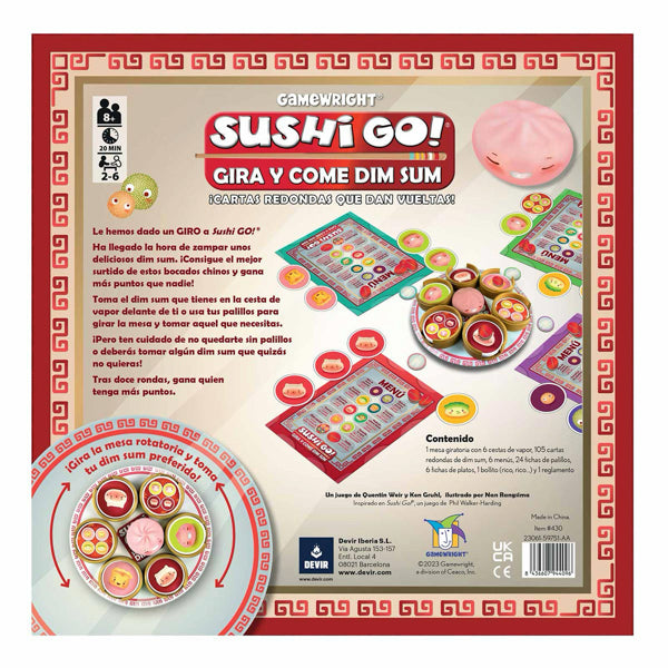 Sushi Go Gira y Come Dim Sum Devir
