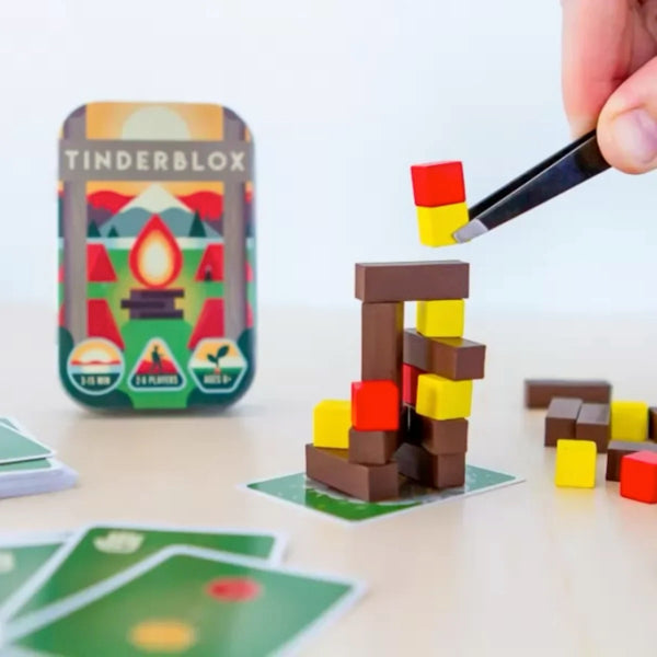 🔥 Tinderblox - Juego de Mesa Portátil de Destreza y Diversión para Todas las Edades - cafe2d6