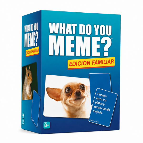 What Do You Meme? Edición Familiar – Juego de Cartas para Reír en Familia Asmodee