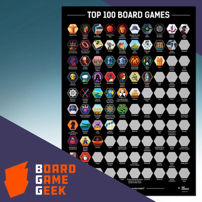 Top 100 Board Games [2021 BGG Edition] Scratch Poster - cafe2d6